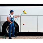 جاروب کارواش مهسان آبی با موهای نایلونی PET نرم، مناسب شستشوی خودرو بدون خط و خش