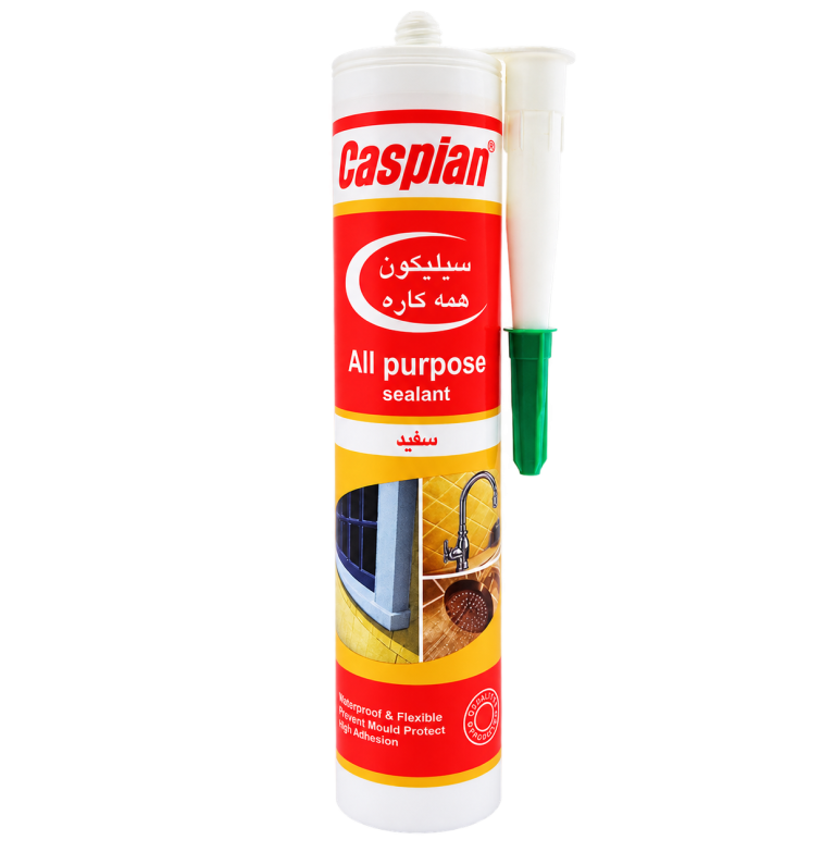 درزگیر سفید کاسپین برای دسته‌بندی چسب و درزگیر در کاز ابزار